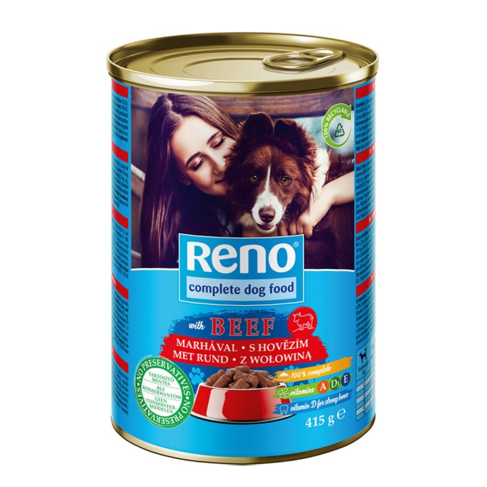RENO Dog hovězí, kousky 415 g